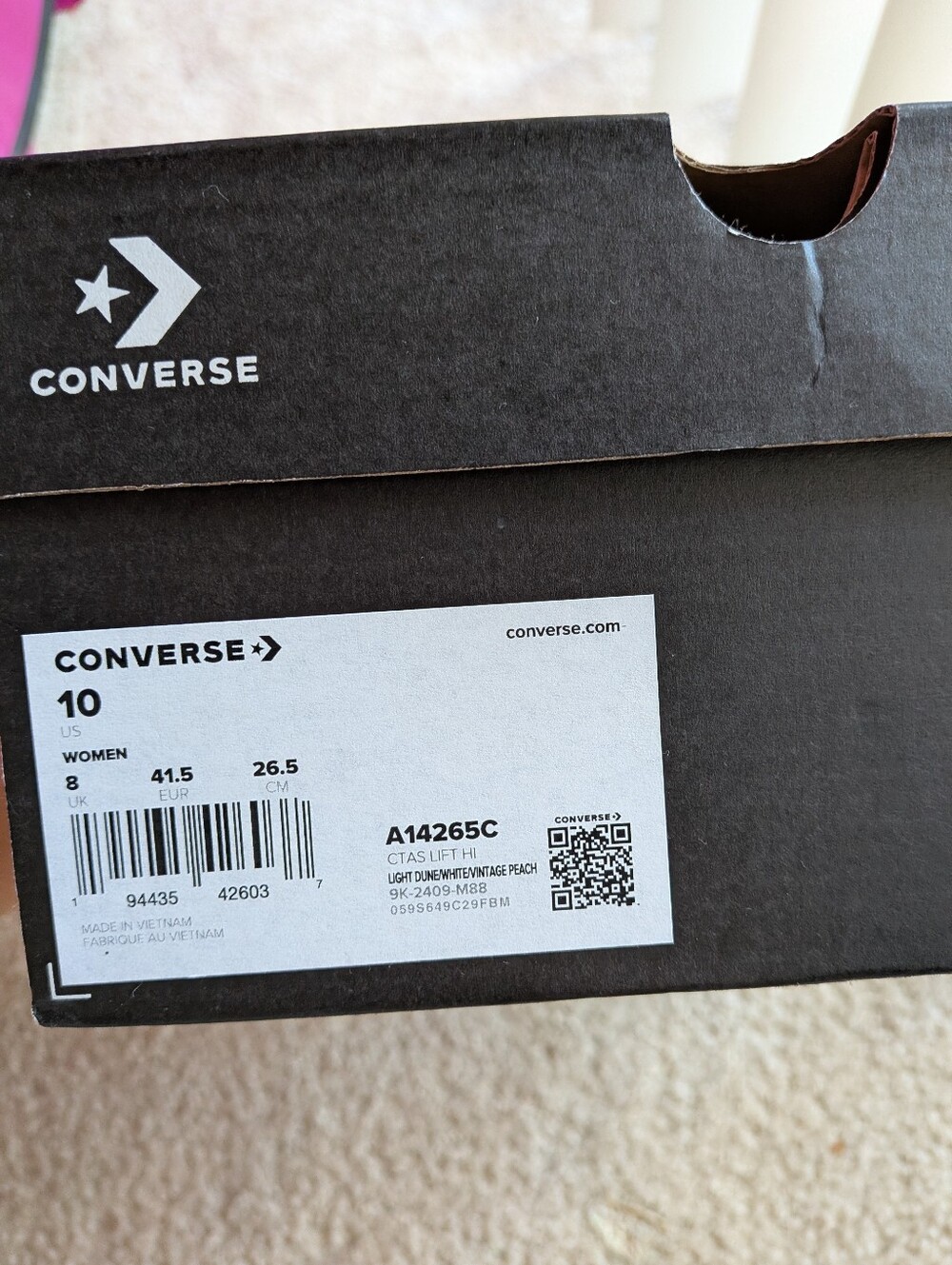 Converse Chuck Taylor Lift Platform Petite Petals Shoes Womens 10 - Picture 3 of 8